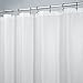 mDesign Extra Wide Light Weight Waffle Weave Polyester Shower Curtain with Reinforced Buttonholes, for Bathroom Showers and Bathtubs - Elegant Woven Geometric Square - 108