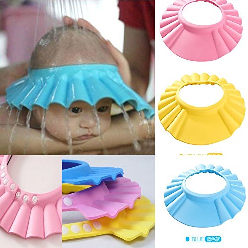 HOME CUBE 1 Pc Safe Shampoo Shower Bathing Protect Soft Cap Hat for Baby