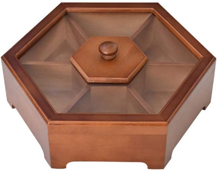 Wooden Dried Fruit Box, Multifunction Snack Storage