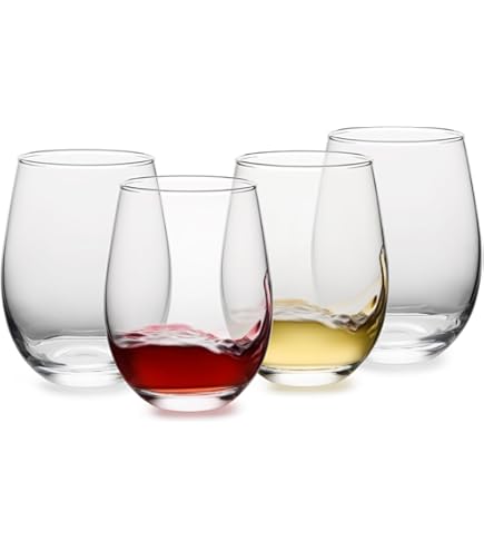 Amazon.com | Yenergy Dimpled Whisky Glasses,Heavy Wine Glass,Stemless Wine  Glasses Set of 4,250 ML Cocktail Garnish Glass,Teacup Drinking Glasses for  Home/Bar/Party (Primary Tree Pattern, 8.8oz): Wine Glasses