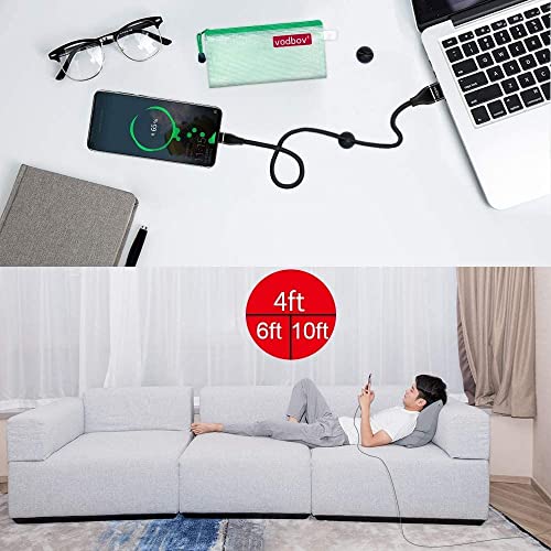 vodbov USB C Charging Cable Braided 3pack 4ft 6ft 10ft USB Type c Cable