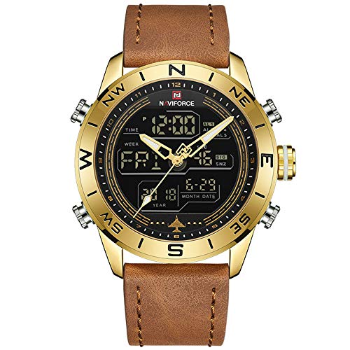NAVIFORCE Sport Male Waterproof Quartz Digital Led Wristwatch