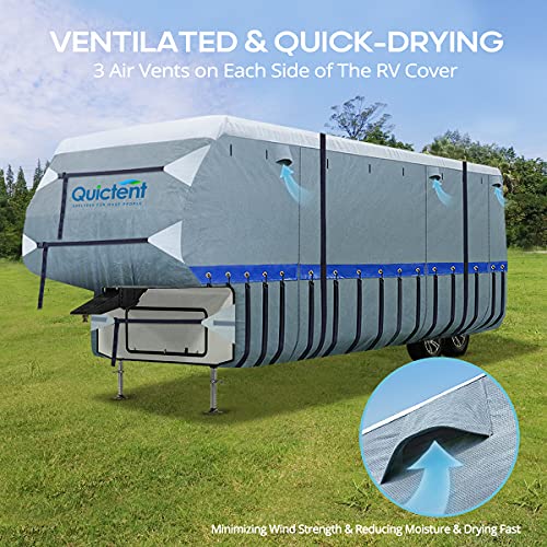 Quictent Upgraded 5th Wheel RV Cover, ExtraThick 6ply Camper Cover