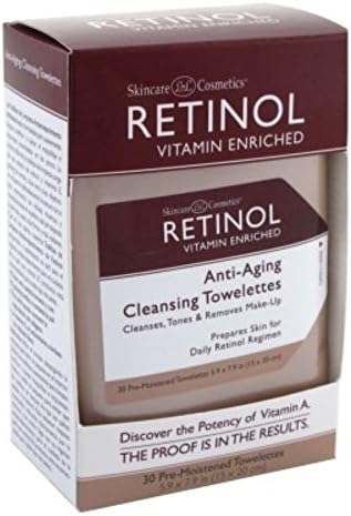 Skincare Retinol Anti-Aging Cleansing Towelettes 30 Count (6 Pack) by Skincare Retinol