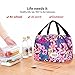 Aosbos Lunch Bags for Women Girls Reusable Food Meal Prep Bag Insulated Lunch Box Lunch Bag Flower Bento Boxes Holder Cooler Tote Bag Red Flowers