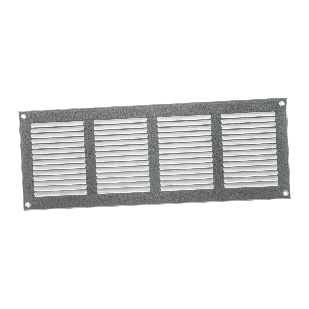 400x150mm / 16x6" inch Galvanised Metal Air Vent Grille Cover with Insect Mesh - Ventilation Cover