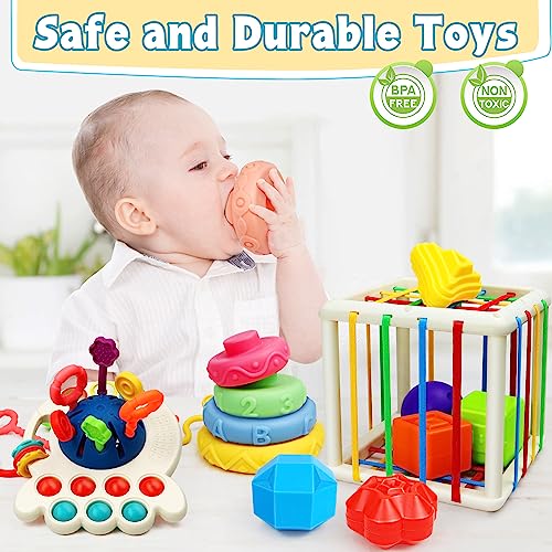 thumbnail image 2 of JoyCat Baby Toys 6-12 Months - Soft Baby Beehive With 5 Sensory Bees - Rattle, Crinkle Paper... 2 of 14
