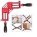 SEDY 90 Degree Right Angle Clamp/Corner Clamp, Aluminum Alloy Right Angle Clamping Tool with Adjustable Swing Jaw Great for Woodworking, Photo Frame, Drilling, Doweling, Quick and Precise - Red