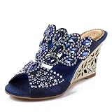 Abby Womens Sexy Comfort Surprising Exquisite Elegant Snug Fashion Weddges PU Sandals