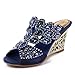 Abby Womens Sexy Comfort Surprising Exquisite Elegant Snug Fashion Weddges PU Sandals