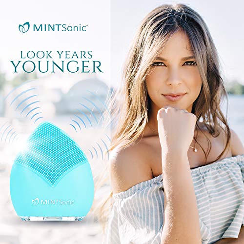 image for MINTSonic Facial Cleansing Brush - Waterproof Silicone Face Brush - Fa
