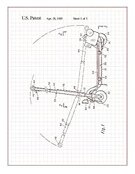Sport Goped Motor Scooter Patent Print Art Poster