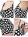 Retro Cute Polka Dot Swimsuits Swimwear Two Piece Bathing Swimming Suits for Women 2XL, Black/White