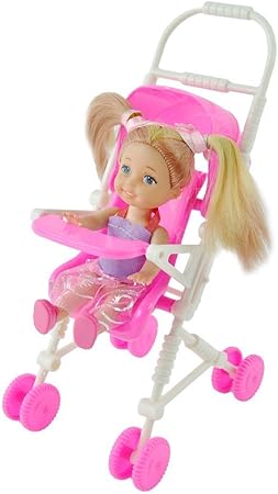 Qiyun Baby Infant Carriage Stroller For Kelly Doll Barbie Plastic Furniture Strollers Amazon Canada