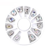 Binmer(TM)5mm Nail Art Sticker Tip Decal 3D Acrylic Glitter Rhinestones Manicure Studs Nail Tips DIY (F)