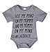 Newborn Baby GOT MY MIND ON MY MOMMY Funny Bodysuits Rompers Outfits Gray(6-12M, gray)