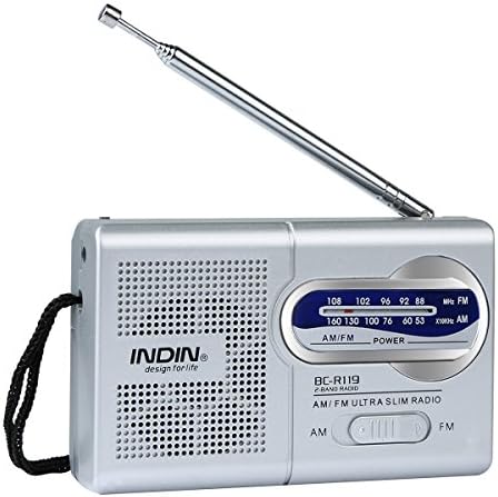 AM FM Radio,Nestar AM FM Pocket Portable Weather Radio with Superior Signal Reception,Loud and Clear Voice,Battery Operated Transistor Radio,Best Gift to Friends and Family-Silver