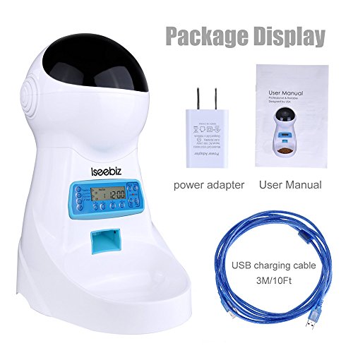 iseebiz automatic cat feeder 3l