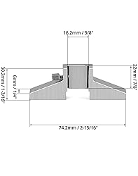 QWORK Caliper Depth Base Carbon Steel T-Bar