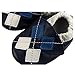 Amurleopard Baby Leather Shoes Toddler Prewalker Blue Plaid 6-12 Months