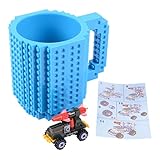SH Build-On Brick Mug Coffee Cup DIY Type Plastic Creative Building Blocks Coffee Tea Beverage Drinking Funny Gift