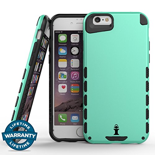 iPhone 6/6S Plus Case, iDefender LITE-ARMOR Heavy Duty Shockproof Series Case for iPhone 6/6S Plus (5.5.") Compatible with all US Carriers (Aqua Blue)