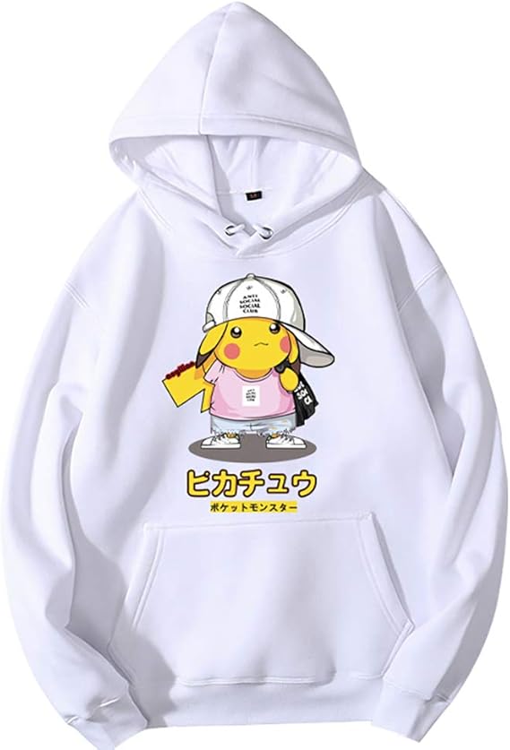 Amazon ピカチュウ ポケモン ポケットモンスター Pikachu アニメ 漫画 長袖 メンズ レディース Tシャツ 秋服 パーカー 秋冬 スポーツ おしゃれ かっこいい 無地 ゆったり 大きいサイズ 厚手 裏起毛 プルオーバー カジュアル S トレーナー パーカー 通販