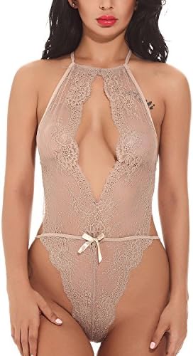 Women Sexy Lingerie One Piece Teddies Nightwear Underwear Babydoll Sleepwear Lace Dress Bodysuit