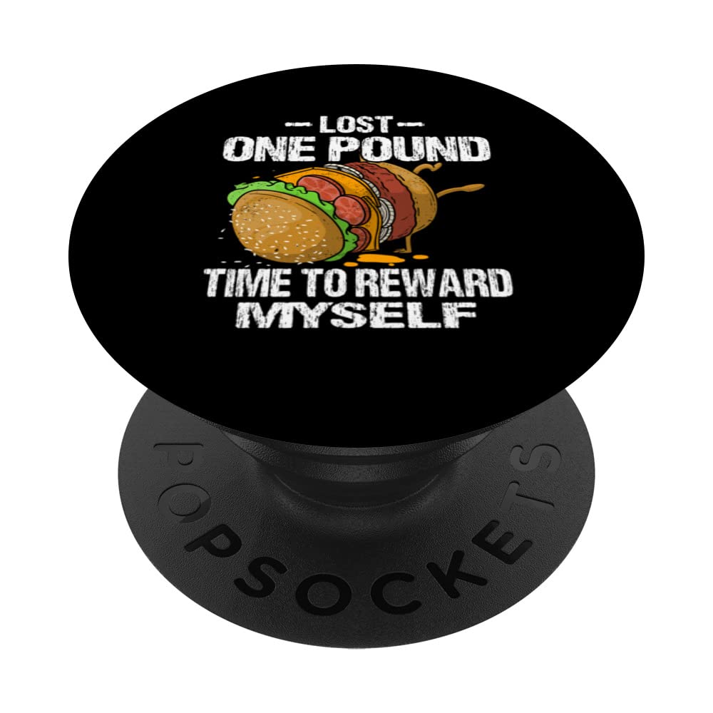 Lost One Pound - Funny Burger PopSockets Swappable PopGrip