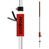 DOVOH FT/CM Grade Rod for Laser Level Receiver, DP2400 | Quick-Release Slider, 2.4m/7.9ft Adjustable Length, Aluminum Laser Level Stick, For Grading