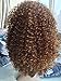 ATOZWIG Synthetic Short Afro Kinky Curly Wig Glueless Brown Blonde Colour Synthetic Hair With Bangs Baby Hair