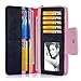 Women's Long Multi-card Position Clutch Wallet Card Holder Purse With Zipper (Dark Blue)