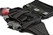 Mens Black Gun Pistol Pouch Carry Concealment Concealed Large Tactical Nylon Fanny Pack with Large Key Ring Carabiner