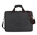Baosha BC-07 17inch Canvas Laptop Computer Bag Messenger Bag Multicompartment Briefcase (Black)