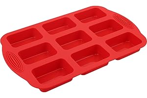 Baocuan 1 Pack Silicone Mini Bread Loaf Pan Non-Stick Mini Muffin Pan For Mini Bread, Brownie,Muffin,Cheesecake & Chocolate