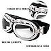 Oumers Vintage Motorcycle Goggles, Anti-UV Adjustable Motorcycle Glasses Motocross Scooter Goggles Cool Bicycle Snowboard Windproof Glasses Christmas Halloween Costumes for Kids, Men and Women