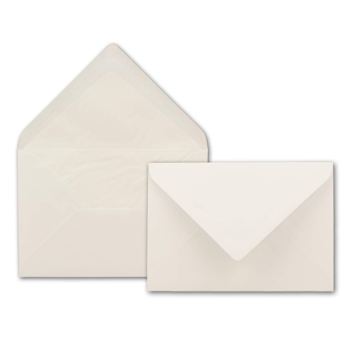 NEUSER PAPER Luxury Envelopes DIN B6-125 x 176 mm - Old White with White Silk Lining - 100 Pieces - EXTRA QUALITY - 100 g/m² - For Very Special Occasions - Wet Gluing - Brand: GUSTAV NEUSER