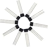 Oumefar 10pcs A3144E Hall Effect Sensor Switches TO-92UA 3pin SIP Set view 3