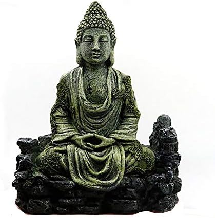 HEISHOP Aquarium Resin Decoration of Ancient Buddha Statue in Aquarium Landscape Architecture,14 * 7 * 17.5cm
