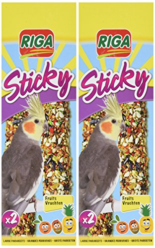 Riga - Sticky met vruchten voor grote parkieten - gebakken sticks - mix van korrels, granen en vruchten, waaronder appel… - Afbeelding 6