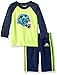 adidas Baby Boys' Long Sleeve Tee and Pant Set, Dark Indigo Heather, 18 Months