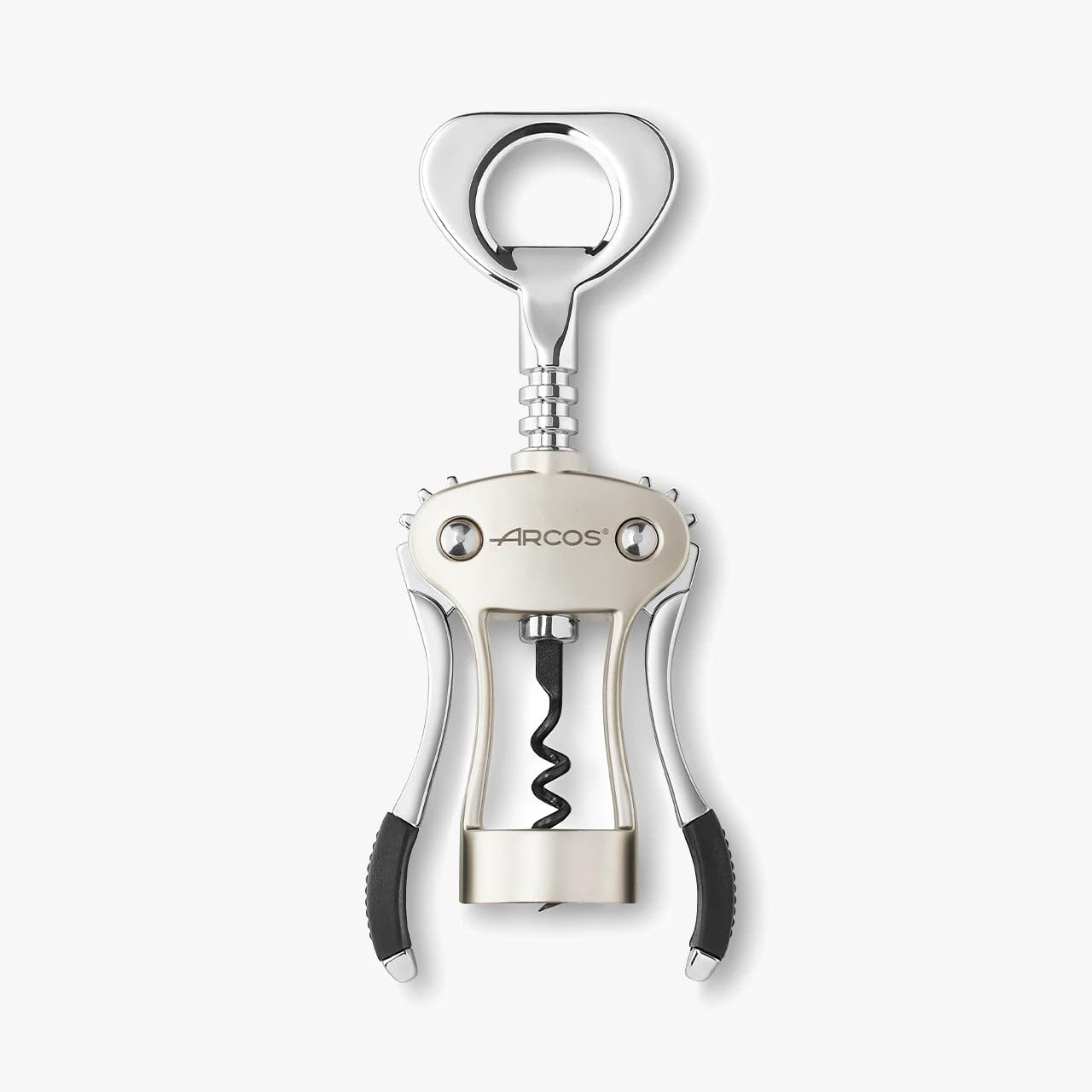 Arcos Accessories - Corkscrew Bottle Opener - Size 6" - Zinc Alloy Chromed Silver Color
