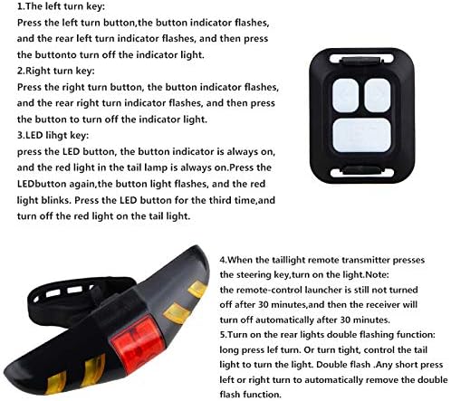 MASO Feu arrière de vélo LED Clignotants avec télécommande sans Fil Rechargeable Multifonction Modes Étanche pour VTT Vélo de Route - Urban Elec MASO Feu arrière de vélo LED Clignotants avec télécommande sans Fil Rechargeable Multifonction Modes Étanche pour VTT Vélo de Route