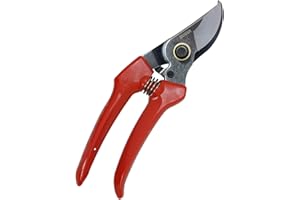 BUGUI Pruning Shears Garden Shears - Premium Alloy Steel Bypass Pruner, Precision-ground Blades, Heavy Duty Gardening Tools, 7" (H201)