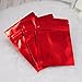 100 Glossy Red Two-Sided Aluminum Mylar Zip-Lock Flat Style Bags Outer Size 7.5x10cm (3x4