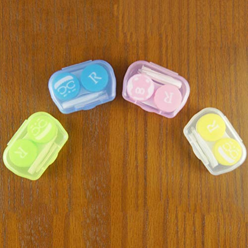 Lannmart 1set Travel Glasses Contact Lenses Box 6.5 x 4 x2cm Contact Lens Case for Eyes Care Kit Holder Container Gift