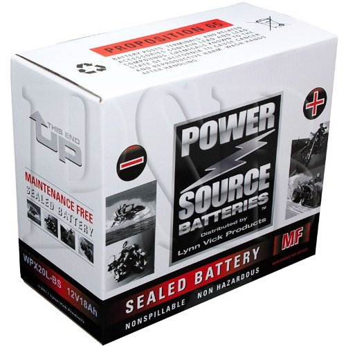 ETX20L, YTX20HL-BS, YTX20HL, YTX20L-BS, YTX20L, GYZ20HL, 4011496, PTX20L-BS, PTX20HL-BS, ES20LBS Replacement Battery 375cca High Performance WPX20L-BS Sealed AGM for Motorcycle, ATV, Jet Ski, Snowmobile, Side x Side, Honda, Yamaha, Kawasaki, Ski-Doo, Pure