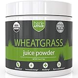 Organic Raw Wheatgrass Juice Powder - Natural Energy Booster, Detoxifier, Weight Loss Aid - Premium US Grown Green Superfood - Rich in Chlorophyll, Vitamins, Minerals & Amino Acids - 45 Servings