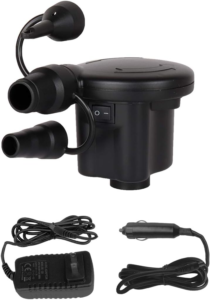 WEY&FLY Quick-Fill Electric Air Pump for Inflatables Air Mattress Bed AC 100-120V Black (8218): Toys & Games