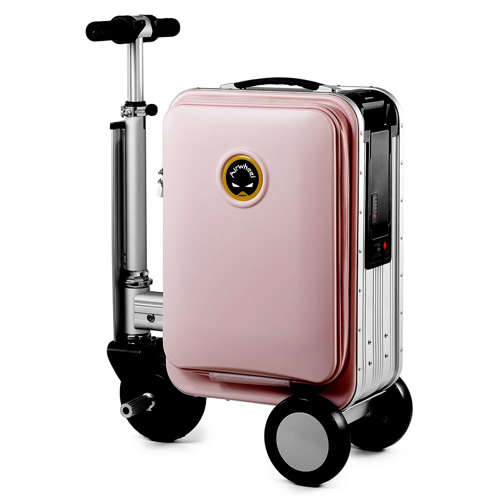 Airwheel SE3S Smart Riding Luggage Electric Suitcase Scooter with Removable Battery (pink)